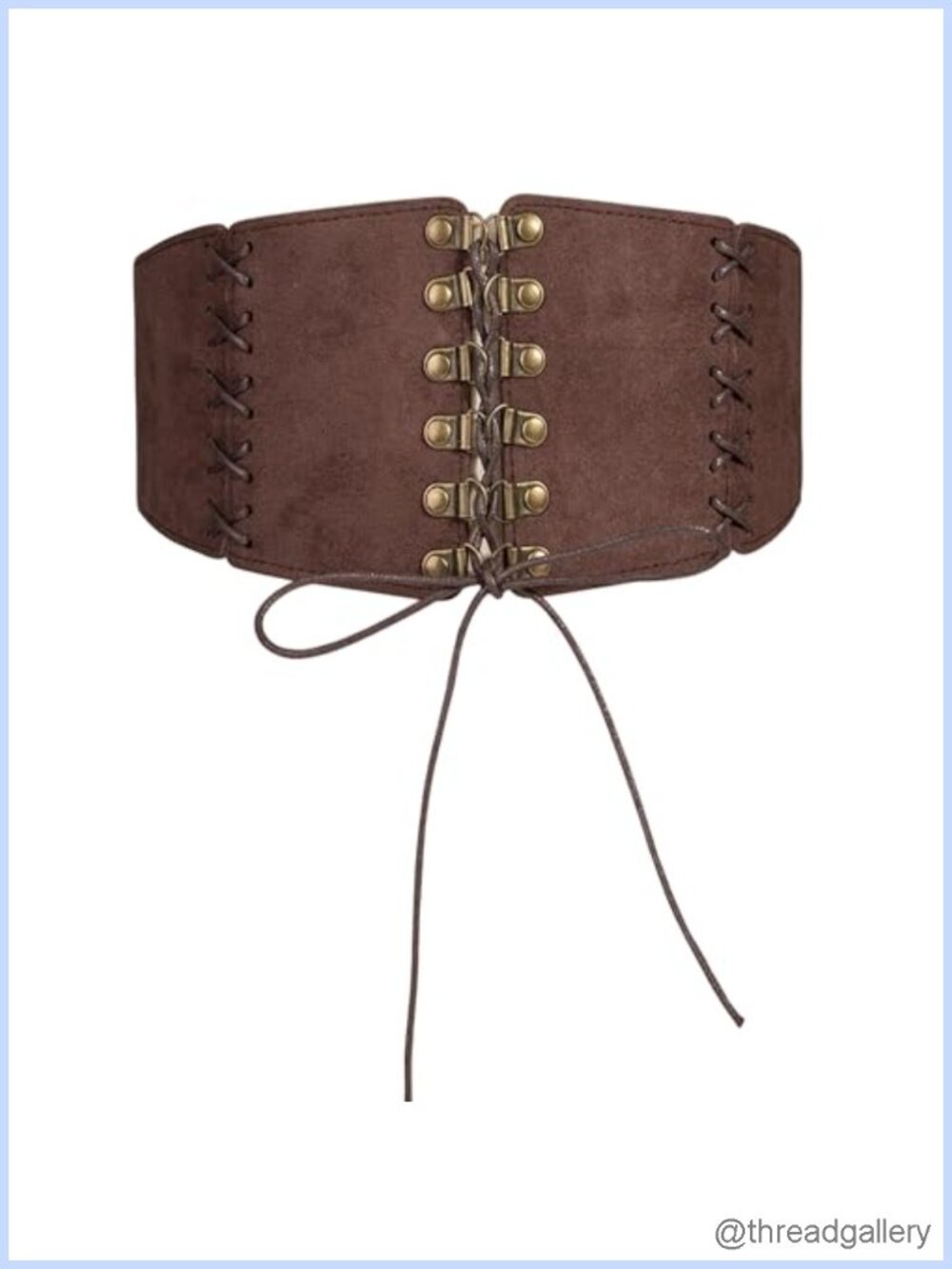 Faux Suede Wide Corset Belt Stretch Back Renaissance Waist Cincher